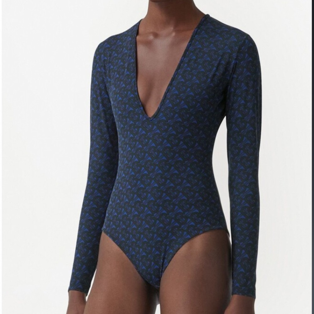 Burberry Monogram TB Deep-V Bodysuit